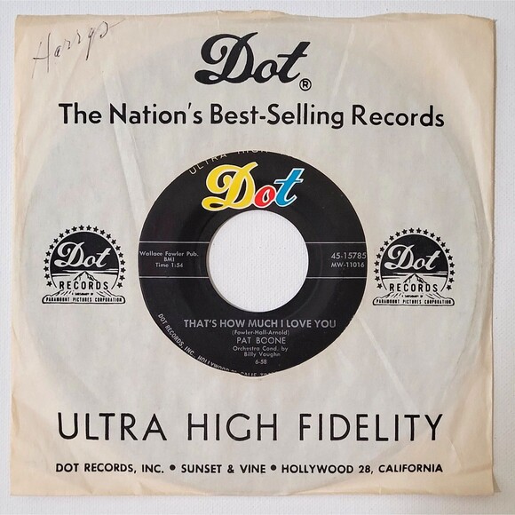 Pat Boone 45 RPM If Dreams Came True / That's How Much I Love You - Dot M- Pop - Picture 2 of 2
